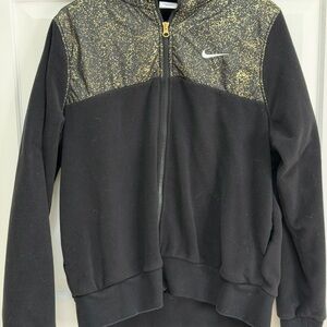 Nike Black Jacket with Gold Speckle Design
